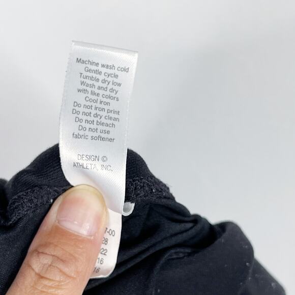 Athleta Small S Black Powerful Gleam High Rise Leggings Moto Mesh Pieced Workout - Picture 10 of 12